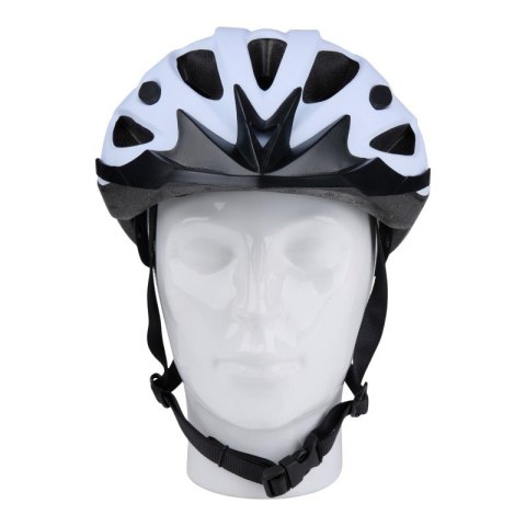 Dunlop - Kask rowerowy MTB regulowany rozmiar M 55-58 cm (Biało-Czarny)