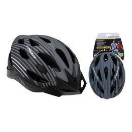 Dunlop - Kask rowerowy MTB regulowany rozmiar M 55-58 cm (Szaro-Czarny)