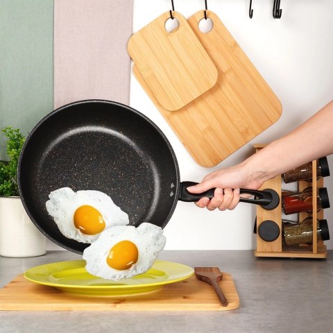 Patelnia Granitowa Głęboka 3 l 28 cm VILDE Basic Line Nieprzywierająca