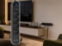 Urządzenie zabezp. p.przepięciowe SPD/przeciążeniowe ART" FU810 z wył.4 gniazda-10A-2USB A+C-2.6A-czarny-1,5m-3x1,0mm2