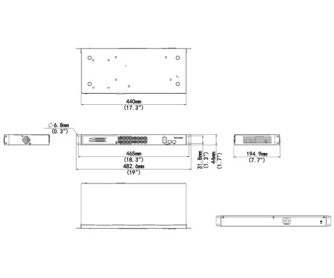 ZARZĄDZALNY SWITCH PRZEMYSŁOWY POE NSW3000-17GT1GP1GC-POE-IN 16-PORTOWY + 2X UPLINK + 2X SFP UNIVIEW