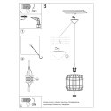 Lampa wisząca CELTA czarna