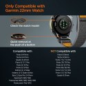 Spigen Athlex Air - Pasek do Garmin QuickFit 22 mm (Active Black / Orange)