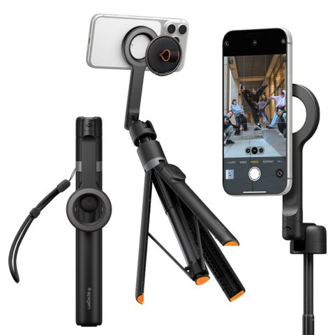 Spigen S582W MagSafe Bluetooth Selfie Stick Tripod - Statyw na smartfon / uchwyt selfie stick (Czarny)