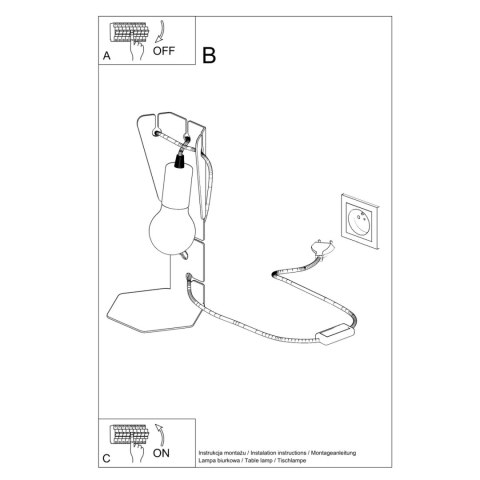 Lampa biurkowa ARBY biała