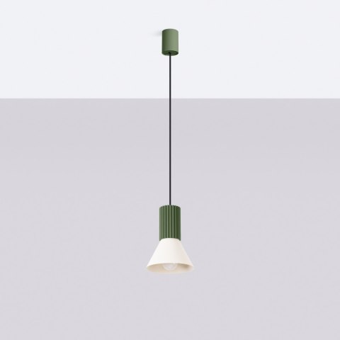 Lampa wisząca ESTRIA 1 beżowa/zielona oliwka