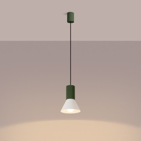 Lampa wisząca ESTRIA 1 beżowa/zielona oliwka