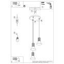Lampa wisząca ESTRIA 3P biała/ultramaryna