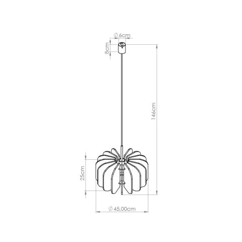 Lampa wisząca MULA 45 żółta
