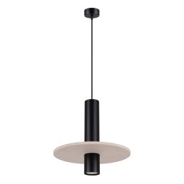 Lampa wisząca PELTA 1 czarna/beżowa