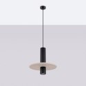 Lampa wisząca PELTA 1 czarna/beżowa