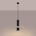 Lampa wisząca PELTA 1 czarna/beżowa