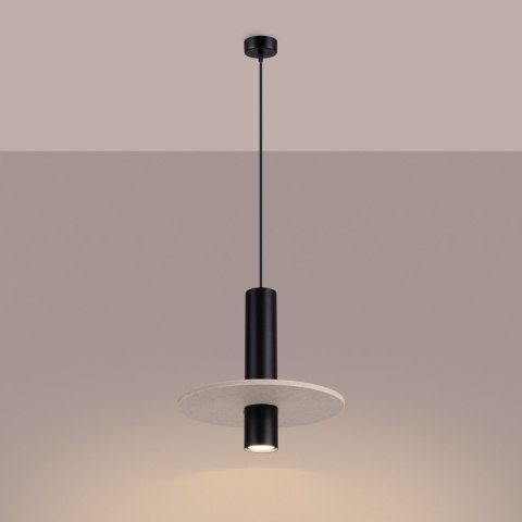 Lampa wisząca PELTA 1 czarna/beżowa