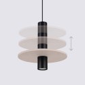 Lampa wisząca PELTA 1 czarna/beżowa