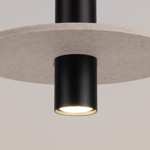 Lampa wisząca PELTA 1 czarna/beżowa