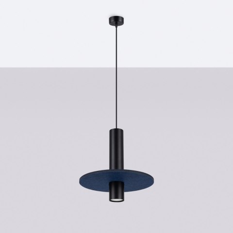 Lampa wisząca PELTA 1 czarna/granatowa
