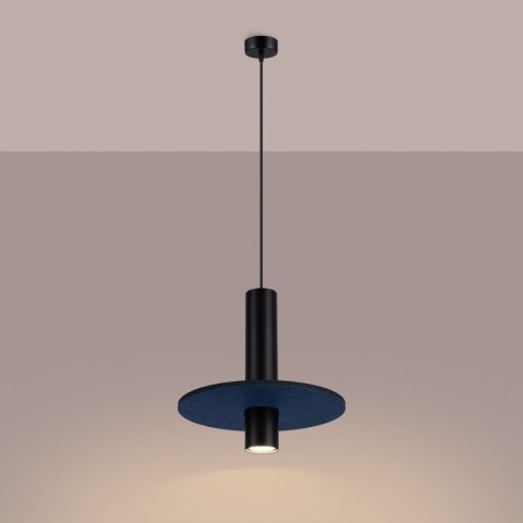 Lampa wisząca PELTA 1 czarna/granatowa