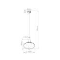Lampa wisząca PELTA 1 czarna/granatowa