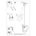 Lampa wisząca TRES czarna