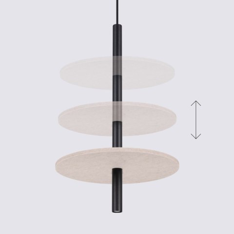 Lampa wisząca FELTRO 1 czarna/beżowa