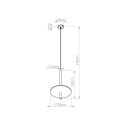 Lampa wisząca FELTRO 1 czarna/granatowa