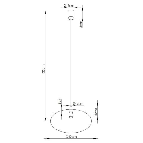 Lampa wisząca NOX 40 biała