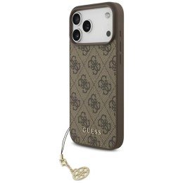 Guess 4G Charms Collection MagSafe - Etui iPhone 17 Pro Max (brązowy)
