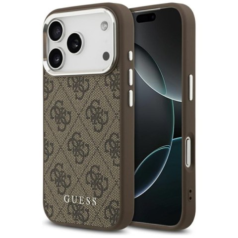 Guess 4G Classic Logo MagSafe - Etui iPhone 17 Pro (brązowy)