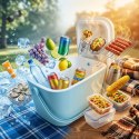 Lodówka CEGECO 20L Błękitna Kamai