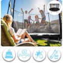 Trampolina ogrodowa profilowana 12ft/374cm z siatką wewnętrzną Neo-Sport