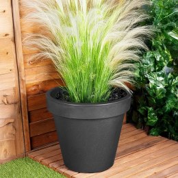 Doniczka ogrodowa plastikowa czarna okrągła 48 cm