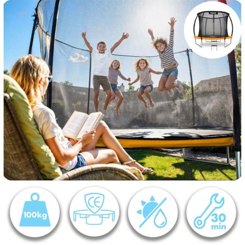 Trampolina ogrodowa profilowana 8ft/252cm z siatką wewnętrzną Neo-Sport