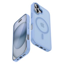 Crong Hybrid Matte Magnetic - Etui MagSafe iPhone 17 (niebieski)