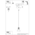 Lampa wisząca ESTRIA 1 beżowa