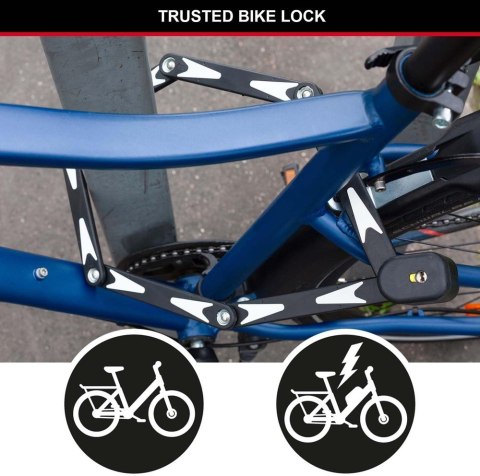 Zapięcie rowerowe MASTERLOCK FOLDING 8333 czarne (NEW 2024)
