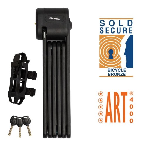 Zapięcie rowerowe MASTERLOCK FOLDING 8333 czarne (NEW 2024)