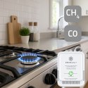 Qoltec Certyfikowany Czujnik wycieku gazu ziemnego i tlenku węgla (czadu) | detektor CH4 CO | alarm 85dB | LED