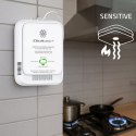 Qoltec Certyfikowany Czujnik wycieku gazu ziemnego i tlenku węgla (czadu) | detektor CH4 CO | alarm 85dB | LED