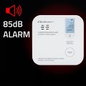 Qoltec Certyfikowany bezprzewodowy Czujnik tlenku węgla (czadu) z baterią | detektor CO | żywotność sensora 10 lat | alarm 85dB 