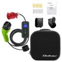 Qoltec Mobilna ładowarka do samochodu elektrycznego EV i hybryd z regulacją 2w1 Typ2 | 11kW | 400V | CEE 32A | Wi-fi | LCD | 3 