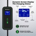 Qoltec Mobilna ładowarka do samochodu elektrycznego EV i hybryd z regulacją 2w1 Typ2 | 11kW | LCD | 3 fazy | CEE 32A | Przenośn