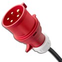 Qoltec Mobilna ładowarka do samochodu elektrycznego EV i hybryd z regulacją 2w1 Typ2 | 11kW | LCD | 3 fazy | CEE 32A | Przenośn