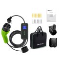 Qoltec Mobilna ładowarka do samochodu elektrycznego EV i hybryd z regulacją 2w1 Typ2 | 3.5kW | 230V | SCHUKO 16A | LCD | Przenoś