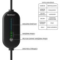 Qoltec Mobilna ładowarka do samochodu elektrycznego EV i hybryd z regulacją 2w1 Typ2 | 3.5kW | 230V | SCHUKO 16A | Wi-fi | TUYA 