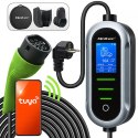 Qoltec Mobilna ładowarka do samochodu elektrycznego EV i hybryd z regulacją 2w1 Typ2 | 3.5kW | 230V | SCHUKO 16A | Wi-fi | TUYA 