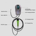 Qoltec Stacja ładowania EV Typ2 do samochodu elektrycznego i hybryd | 22kW | Wi-fi| Smart life | LCD | RFID | 3 fazy | Wallbox |