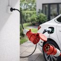 Qoltec Adapter siłowy do ładowarek EV | gniazdo CEE 32A 5P | Przejściówka 400V na SCHUKO 230V | max 16A | 3.5 kW