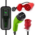 Qoltec Adapter siłowy do ładowarek EV | gniazdo CEE 32A 5P | Przejściówka 400V na SCHUKO 230V | max 16A | 3.5 kW