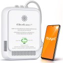 Qoltec Certyfikowany Czujnik 2w1 wycieku gazu ziemnego i tlenku węgla (czadu) | detektor CH4 | CO | NG | Tuya | Wi-Fi | alarm 85