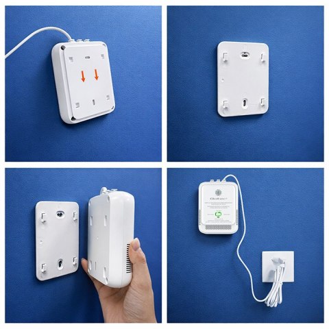 Qoltec Certyfikowany Czujnik 2w1 wycieku gazu ziemnego i tlenku węgla (czadu) | detektor CH4 | CO | NG | Tuya | Wi-Fi | alarm 85